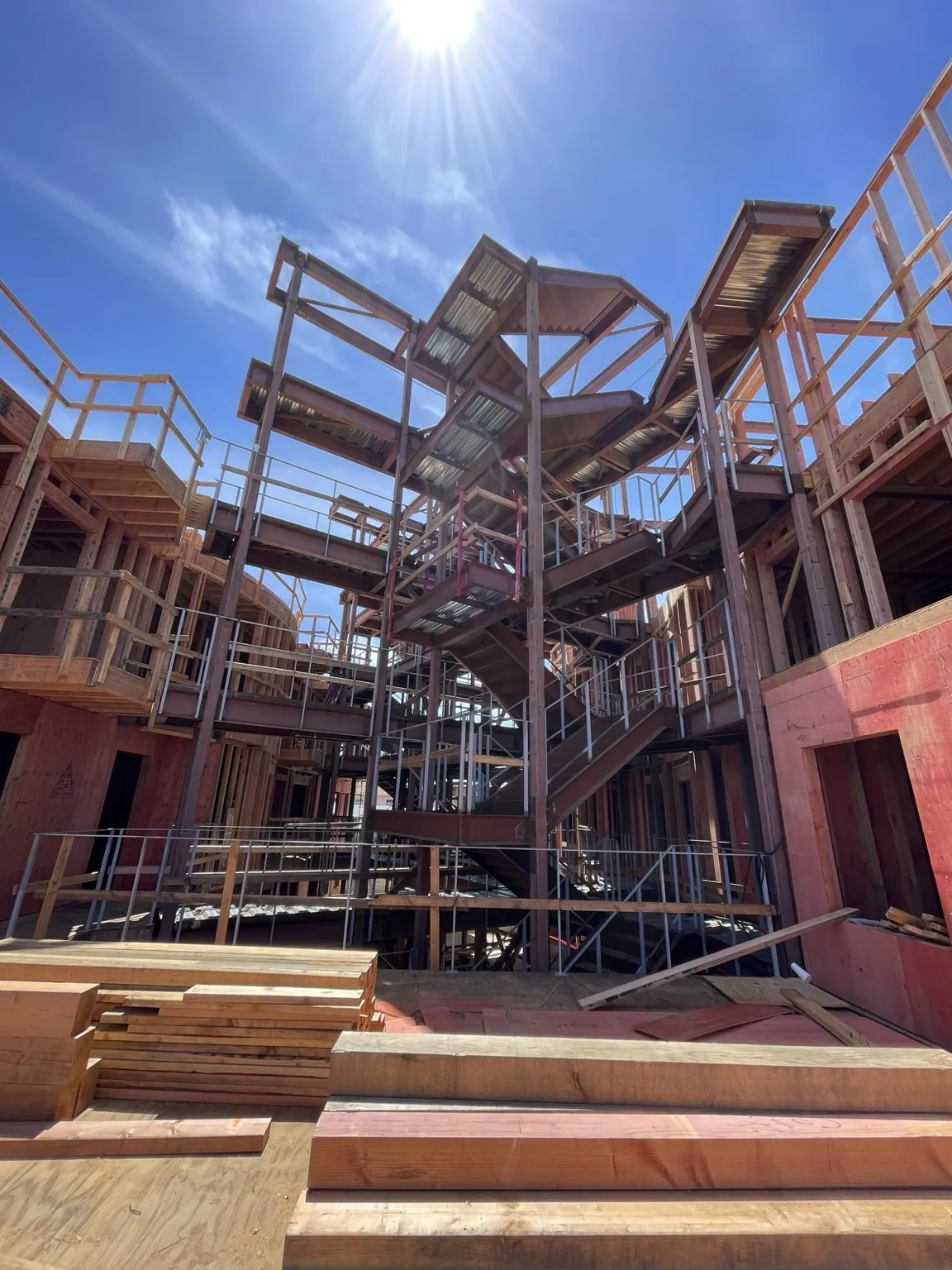 New construction framing and structural phase